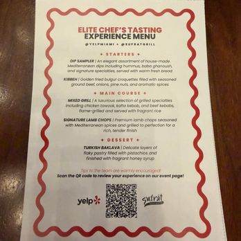 Elite Experience: Sufrat Mediterranean Grill - Yelp Events Near Me - Doral, Florida