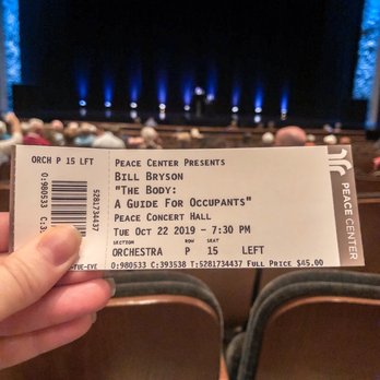 Peace Center For Performing Arts - I recently attended a book reading by Bill Bryson. - Performing Arts Near Me - Greenville, South Carolina