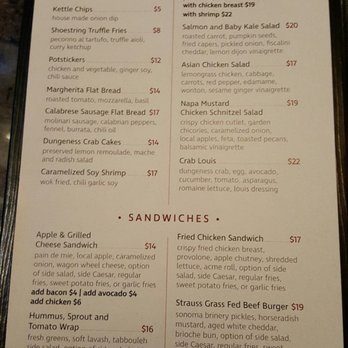 Eclipse Kitchen & Bar - Menu pg 1 - New American Near Me - San Francisco, California