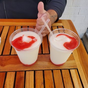 Red Hook Lobster Pound - Strawberry margaritas to start off the feast and celebration Frozen Margarita - Seafood Near Me - Brooklyn, New York Red Hook Lobster Pound - Strawberry margaritas to start off the feast and celebration Frozen Margarita - Seafood Near Me - Brooklyn, New York