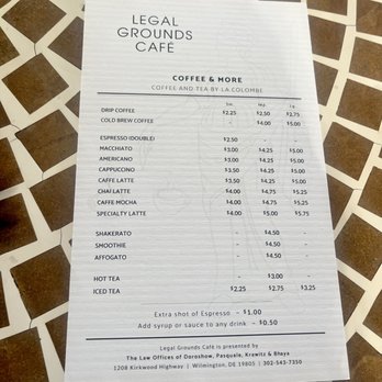 Legal Grounds Cafe - Menu - Coffee & Tea Near Me - Wilmington, Delaware Legal Grounds Cafe - Menu - Coffee & Tea Near Me - Wilmington, Delaware