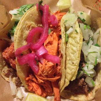 Tacos Tacos - Beef & chorizo, chicken pibil, and beef neck tacos. - Mexican Near Me - Barcelona, B Tacos Tacos - Beef & chorizo, chicken pibil, and beef neck tacos. - Mexican Near Me - Barcelona, B