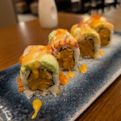 Nagoya roll, the spicy sauce has a great kick.