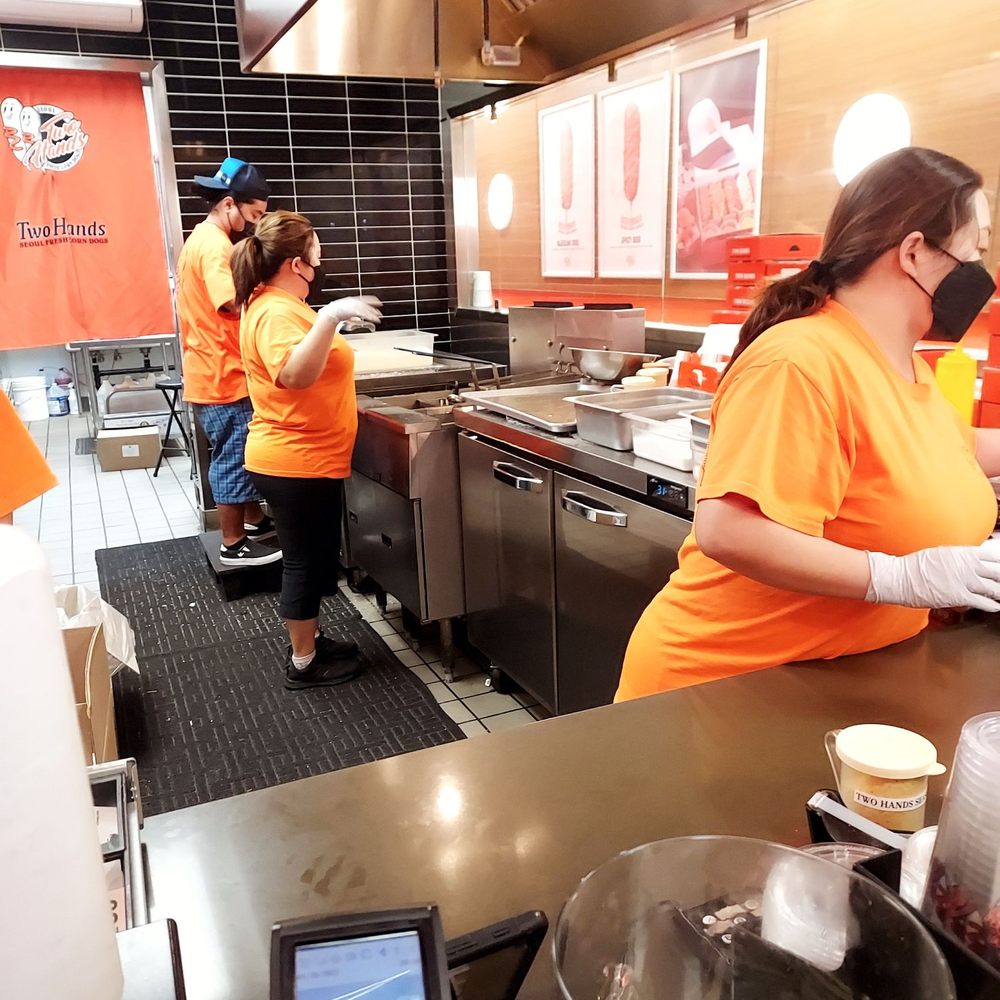 Two Hands Seoul Fresh Corn Dogs - They were working hard. They all wore mask and gloves which I absolutely loved - Fast Food Near Me - Mesa, Arizona Two Hands Seoul Fresh Corn Dogs - They were working hard. They all wore mask and gloves which I absolutely loved - Fast Food Near Me - Mesa, Arizona