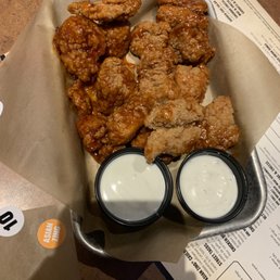 Underwhelming Asian zing wings that we had to ask to be respun and our "waitress" "jade"