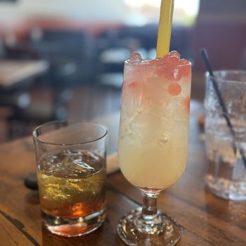 Boulder Tap House - A Boulder Old Fashioned ($9) and a Berry Bobba Buzz ($9) - Sports Bars Near Me - Ankeny, Iowa