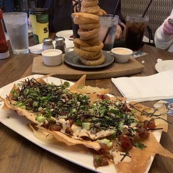 Yard House - Onion Ring Tower - New American Near Me - New York, New York Yard House - Onion Ring Tower - New American Near Me - New York, New York