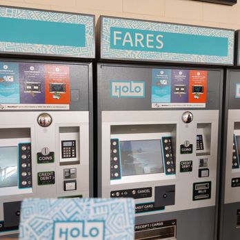 Honolulu Skyline - My Holo Card and the Fare Machines - Trains Near Me - Aiea, Hawaii