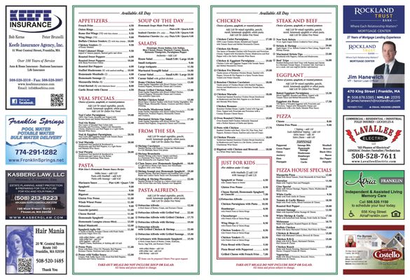 Menu photo 2 The Rome Restaurant Franklin, MA