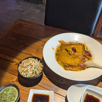 Thai Square Sushi & Bar - Red curry salmon, fried rice and fresh wasabi. - Sushi Bars Near Me - Sunnyvale, Texas