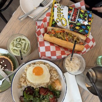 Kasama - Filipino breakfast Kasama combo sandwich Maiz con leche Iced tamarind matcha latte - Filipino Near Me - Chicago, Illinois Kasama - Filipino breakfast Kasama combo sandwich Maiz con leche Iced tamarind matcha latte - Filipino Near Me - Chicago, Illinois
