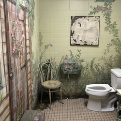 Island Cafe - The cute, painted bathroom
