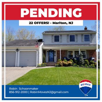 Robin Schoonmaker-RE/MAX One Realty - Multiple offers on this gorgeous Marlton, NJ property! - Real Estate Agents Near Me - Moorestown, New Jersey