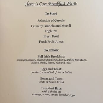 The Heron's Cove - Breakfast menu - Bed & Breakfast Near Me - Goleen, Colorado The Heron's Cove - Breakfast menu - Bed & Breakfast Near Me - Goleen, Colorado