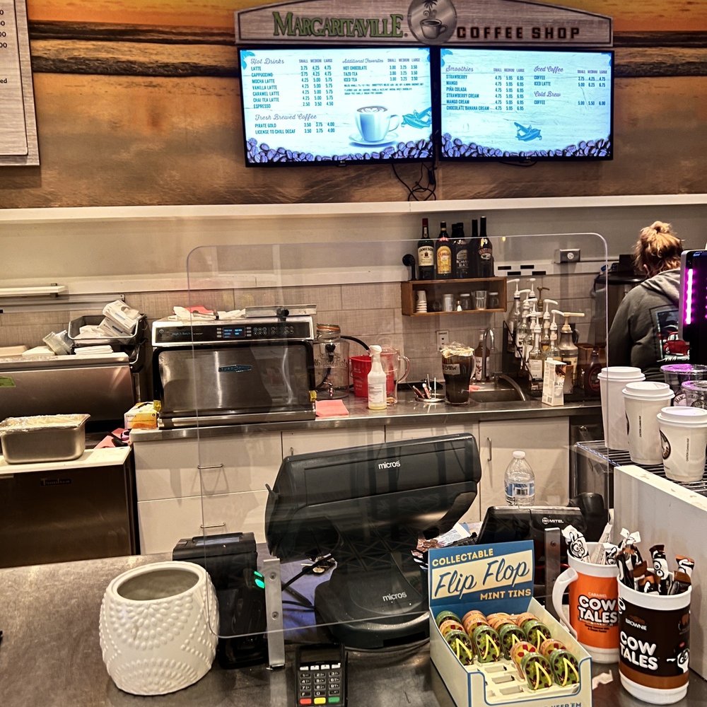 Margaritaville Coffee Shop - the counter and menus - Coffee & Tea Near Me - Hollywood, Florida