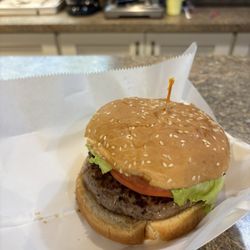 Okeechobee Livestock Market Restaurant - Hamburger with everything