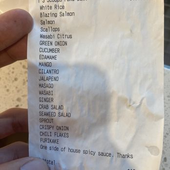 AhiPoki - Receipt - Poke Near Me - Sacramento, California AhiPoki - Receipt - Poke Near Me - Sacramento, California