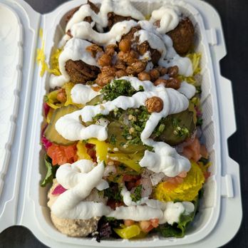 Hummus Way - Byo bowl with falafel and 3 types of hummus - Middle Eastern Near Me - Santa Ana, California Hummus Way - Byo bowl with falafel and 3 types of hummus - Middle Eastern Near Me - Santa Ana, California