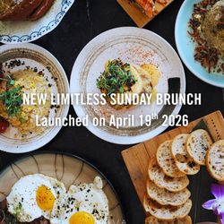 Nova Kitchen & Bar - Limitless Sunday brunch is $55 per person with DJ dropping beats and mimosa cart rolling around for your liquid sunshine!