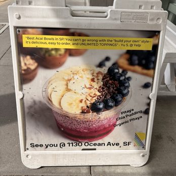 Acai R - Outside storefront sign - Acai Bowls Near Me - San Francisco, California Acai R - Outside storefront sign - Acai Bowls Near Me - San Francisco, California