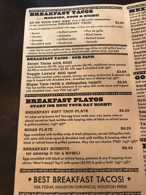 Menu photo 4 Tacos A Go Go Oak Forest Houston, TX