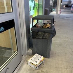 Trash out front.