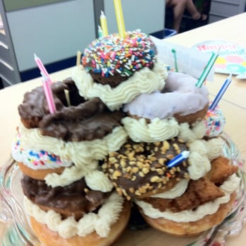 Leucadia Donut Shoppe - Donut cake with Leucadia donuts - Donuts Near Me - Encinitas, California