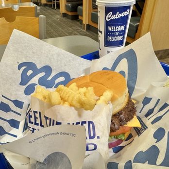Culver's - Double w/ fries - Ice Cream & Frozen Yogurt Near Me - Corydon, Indiana
