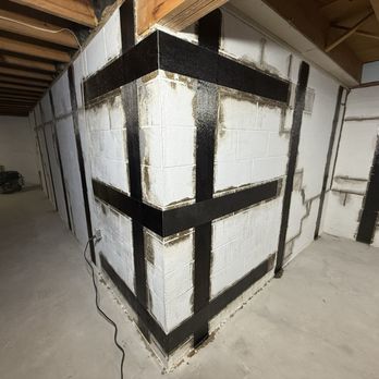Basement Remedy - Foundation Repair of cracked and bowing walls utilizing Carbon Fiber - After - Canal Winchester - Waterproofing Near Me - Carroll, Ohio