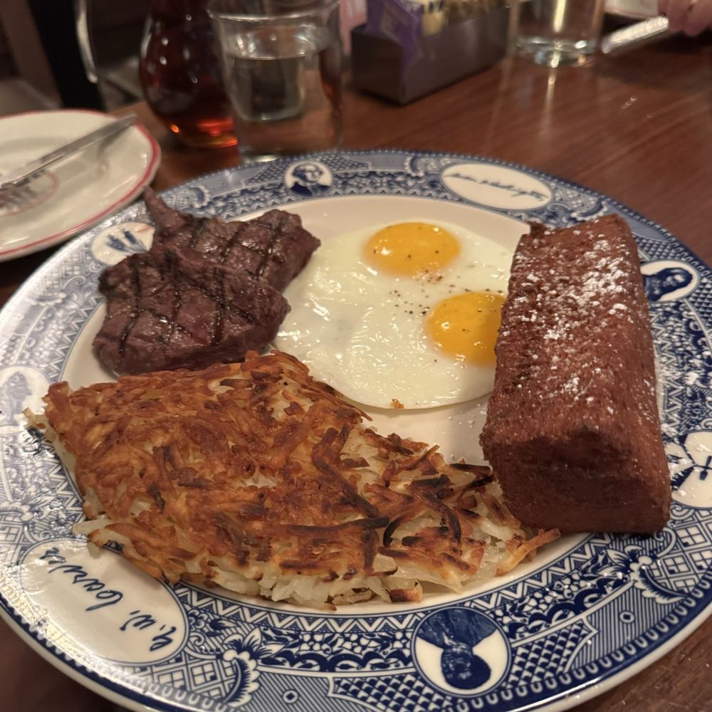 Steak & Eggs*, Classic Brioche French Toast, Hash Browns Steak & Eggs*, Classic Brioche French Toast, Hash Browns