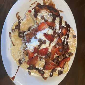 Sagebrush Cafe - Chocolate covered strawberries pancakes with Nutella - Cafes Near Me - Fort Stockton, Texas Sagebrush Cafe - Chocolate covered strawberries pancakes with Nutella - Cafes Near Me - Fort Stockton, Texas