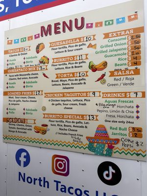 Menu photo 2 North Tacos Yakima, WA