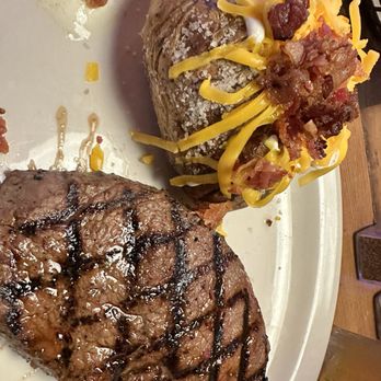 Texas Roadhouse - 11oz steak and baked potato - Barbeque Near Me - Rialto, California Texas Roadhouse - 11oz steak and baked potato - Barbeque Near Me - Rialto, California