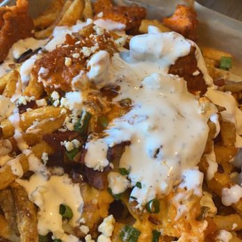 Twin Peaks - Buffalo chicken loaded fries - Sports Bars Near Me - Indianapolis, Indiana Twin Peaks - Buffalo chicken loaded fries - Sports Bars Near Me - Indianapolis, Indiana