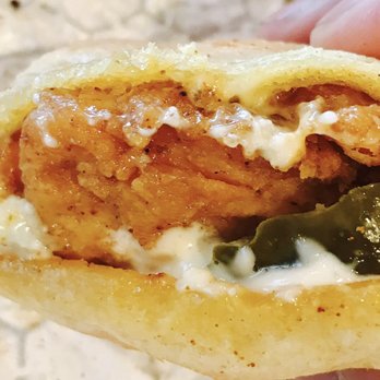 Big City Chicken - Last bite of the hot and spicy chicken sandwich.  Was sad it was my last bite. - Chicken Shop Near Me - Chicago, Illinois