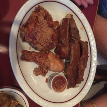 Mama Dip's Kitchen - the fried chicken and rib combo - Southern Near Me - Chapel Hill, North Carolina