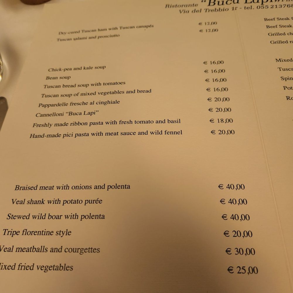 Buca Lapi - Incredible!!!!! - Tuscan Near Me - Florence, FI Buca Lapi - Incredible!!!!! - Tuscan Near Me - Florence, FI