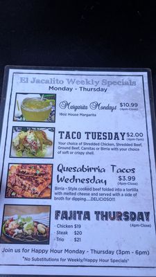 Menu photo 1 El Jacalito Grill Big Bear Lake, CA Menu photo 1 El Jacalito Grill Big Bear Lake, CA