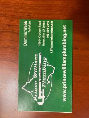 Prince William Plumbing Logo