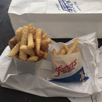 Fosters Freeze - Left side-4.50 large fries. Right side- fries from kids meal that comes with chicken strips 5.00. - Ice Cream & Frozen Yogurt Near Me - Vacaville, California