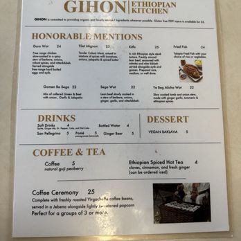 Gihon - Menu - page 2 of 2 - Ethiopian Near Me - San Diego, California Gihon - Menu - page 2 of 2 - Ethiopian Near Me - San Diego, California