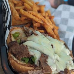 Lazy Turtle Oceanfront Grille - Philly steak and cheese
