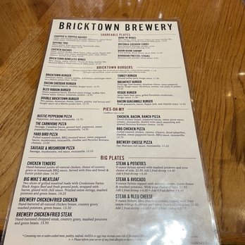 Bricktown Brewery - Menu front - American Near Me - Shawnee, Oklahoma