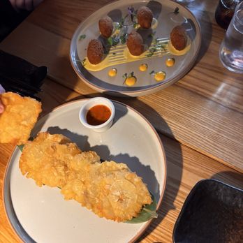 Yunta Nikkei - Croquettes and tostone. - Peruvian Near Me - Charlotte, North Carolina Yunta Nikkei - Croquettes and tostone. - Peruvian Near Me - Charlotte, North Carolina