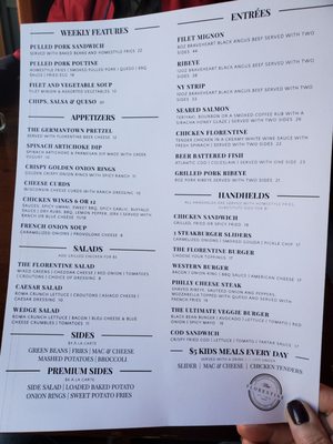 Menu photo 5 Florentine Restaurant Germantown, OH