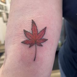 Ironside Tattoo & Piercing - My wife's maple leaf tattoo.