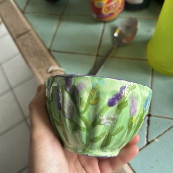 Paint and Fire - ceramic pot with flowers fired up :) - Paint-Your-Own Pottery Near Me - Rancho Mirage, California Paint and Fire - ceramic pot with flowers fired up :) - Paint-Your-Own Pottery Near Me - Rancho Mirage, California