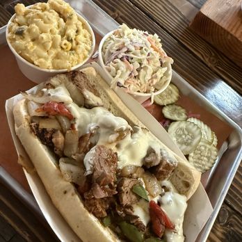 Smokin J’s Barbecue - Brisket bomb, jalapeño mac, coleslaw - Burgers Near Me - Beatty, Nevada Smokin J’s Barbecue - Brisket bomb, jalapeño mac, coleslaw - Burgers Near Me - Beatty, Nevada