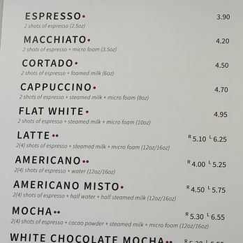 Cosette - Coffee menu - Coffee & Tea Near Me - Toronto, Ontario