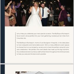 Les Bourgeois Vineyards - Apparently the venue guide "isn't for weddings" despite the photos of wedding in the pricing guide received on 5/17